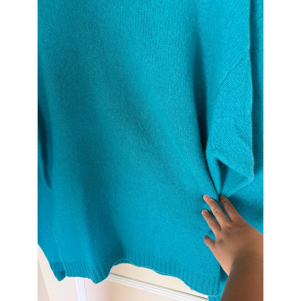 J. Crew | Men’s XLT 100% Wool Turquoise Crewneck Sweater Casual Lounge Preppy - Picture 4 of 11
